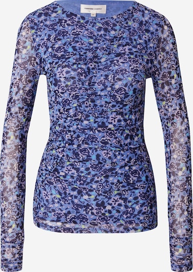 Fabienne Chapot T-shirt en marine / bleu fumé / pomme / lilas, Vue avec produit