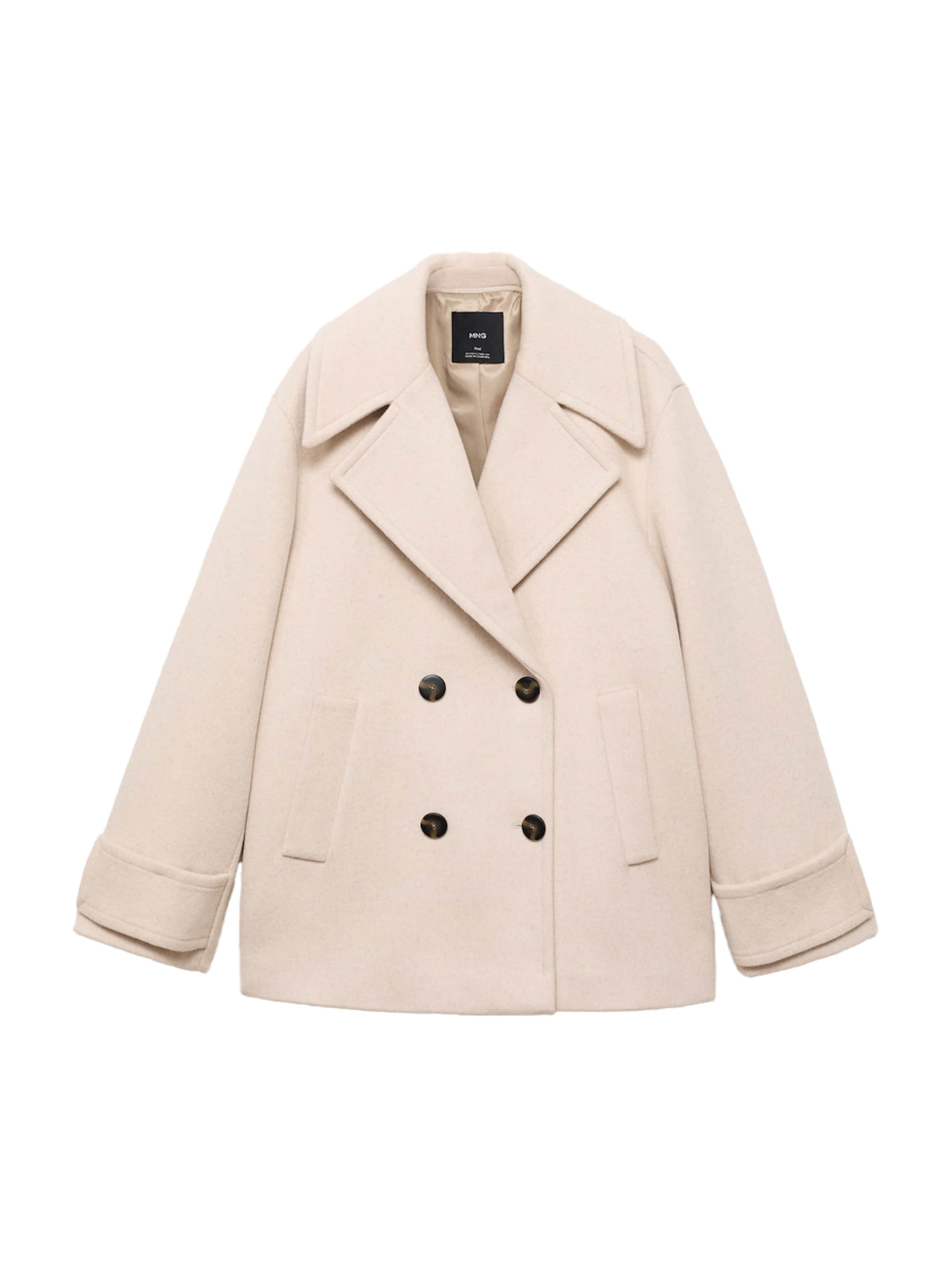 MANGO Tussenmantel 'Goya' in Beige: voorkant