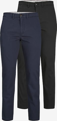 JACK & JONES Chino nadrág 'DAVE' - fekete: elől