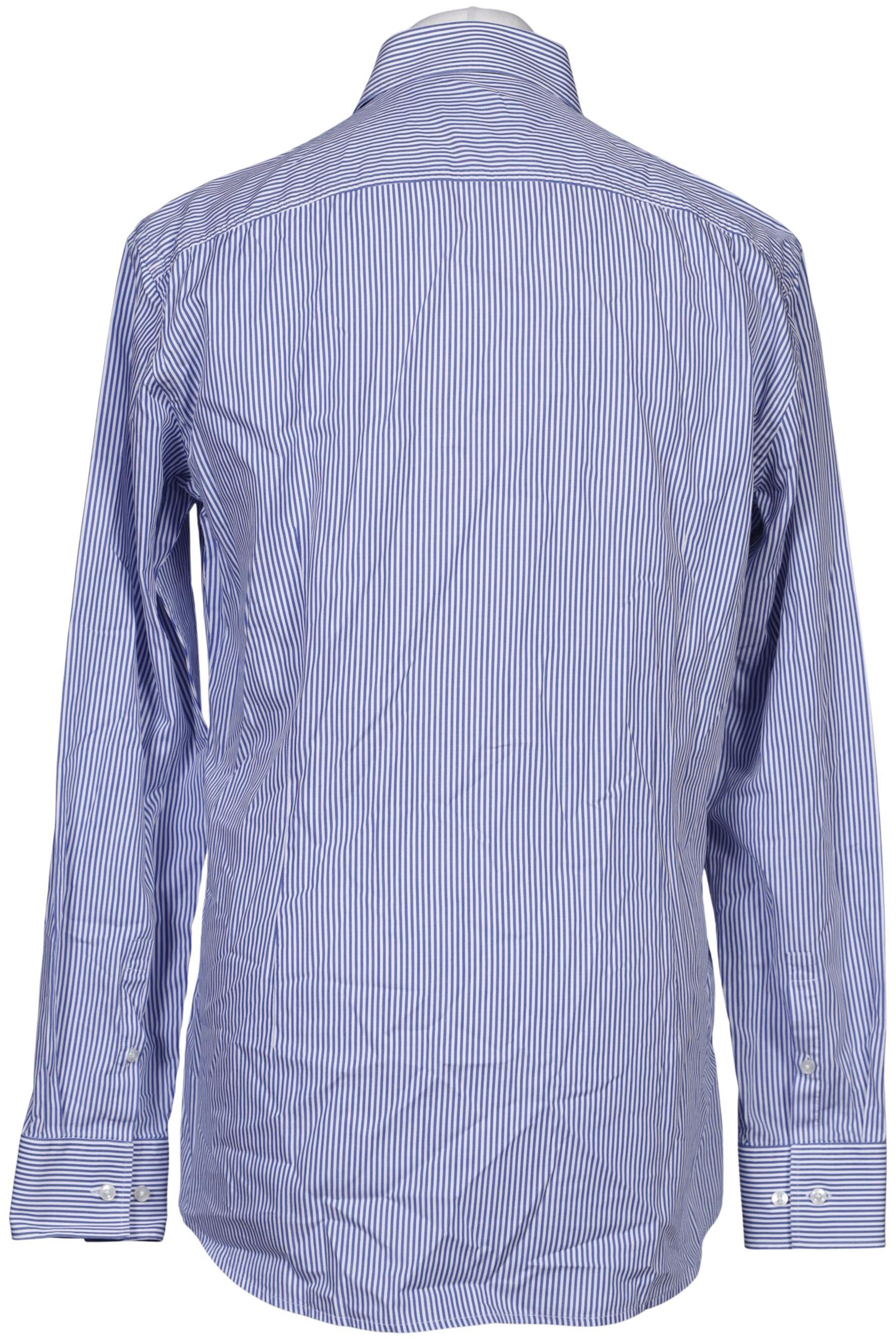 BOSS Black Button Up Shirt in L in Blue