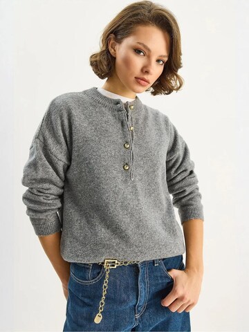 Pull-over Bianco Lucci en gris : devant