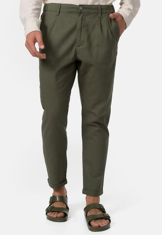 INDICODE JEANS Regular Chino Pants ' Cunningham ' in Green: front