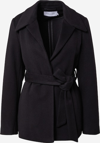 Calvin Klein Преходно палто в черно: отпред