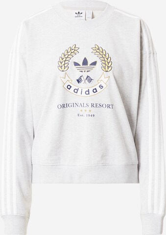 ADIDAS ORIGINALS Sweatshirt 'With Crest Graphic' in Grey: front