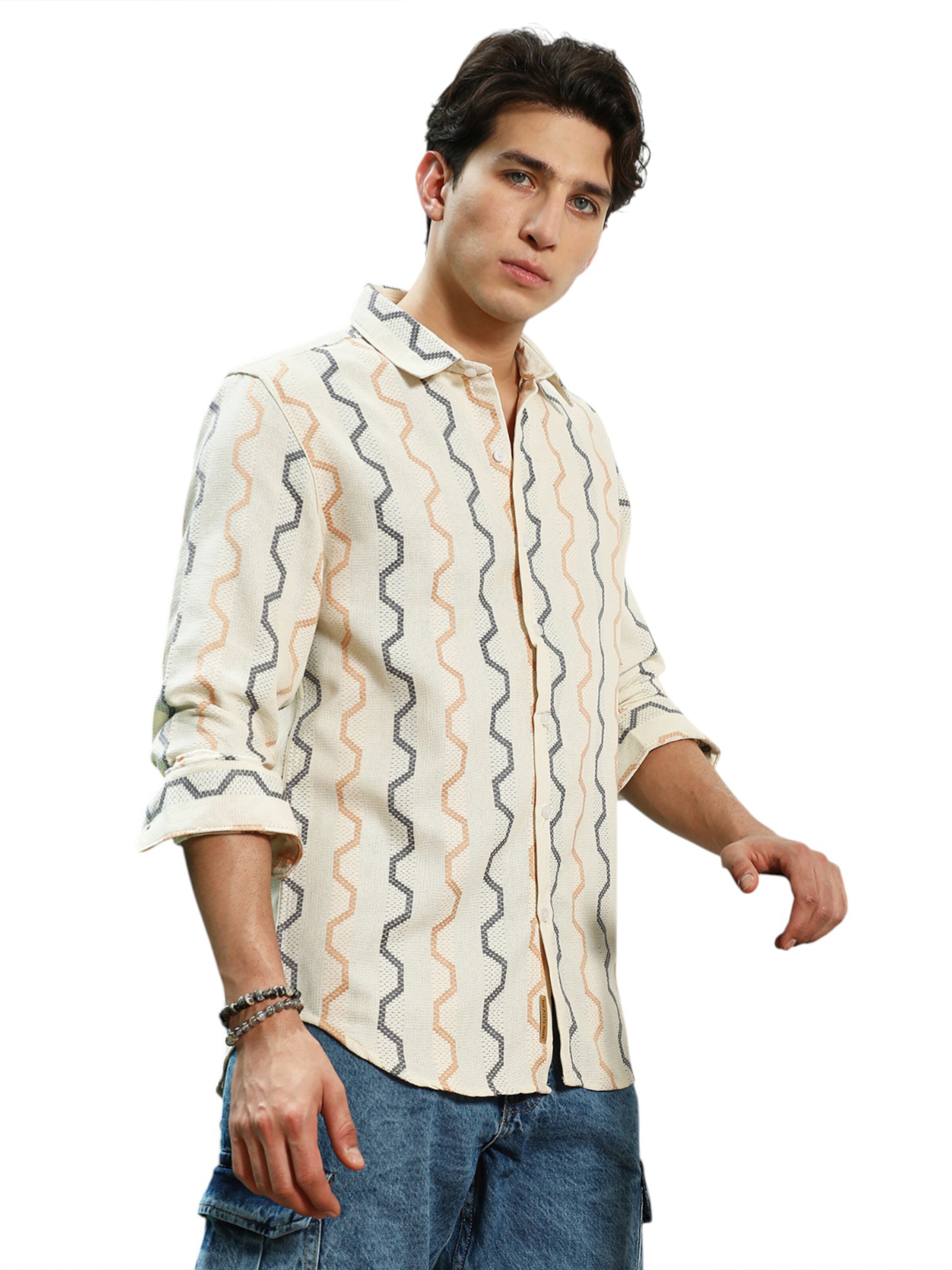 Campus Sutra Regular fit Button Up Shirt 'Jaliyah' in White