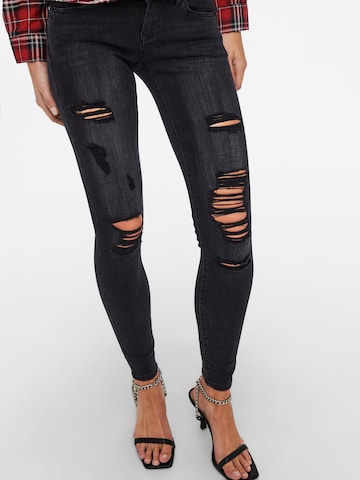 ONLY Skinny Jeans 'Coral' in Black
