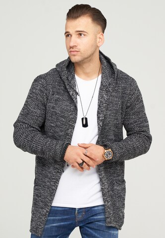 behype Strickjacke 'NELIAN' in Grau: predná strana