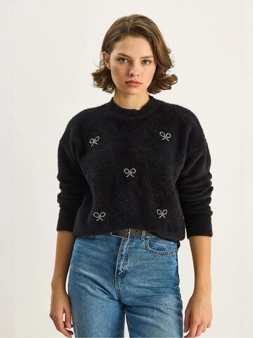 Pull-over Bianco Lucci en noir : devant
