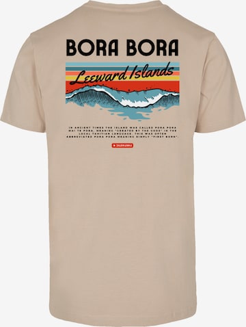 F4NT4STIC T Shirt 'Bora Bora Leewards Island' in Beige: Vorderseite