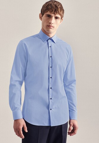 Coupe regular Chemise business SEIDENSTICKER en bleu : devant