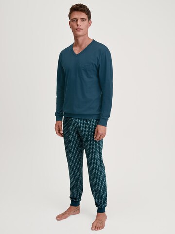 CALIDA Pyjama lang 'Relax Imprint'‌‌‌‌‌‌‌‌ in Grün