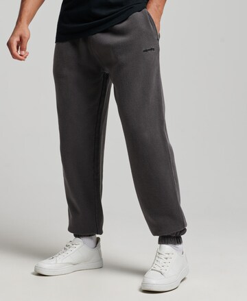 Superdry Tapered Workout Pants in Grey: front