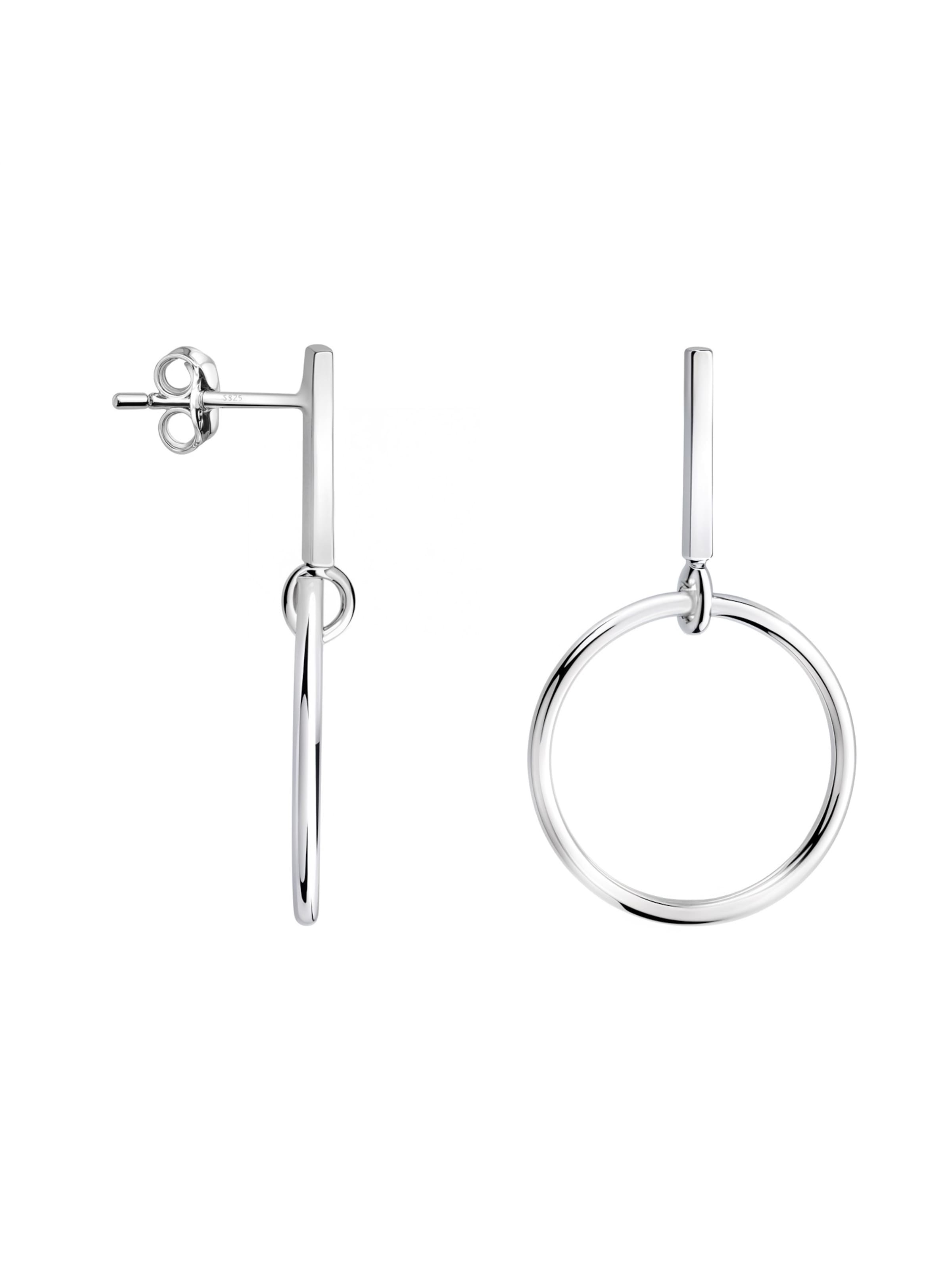 Sofia Milani Ohrringe 'Circle'‌‌‌‌‌‌‌ in Silber: Vorderseite