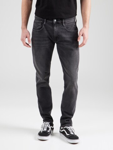 REPLAY Slimfit Jeans 'ANBASS' i sort: forside