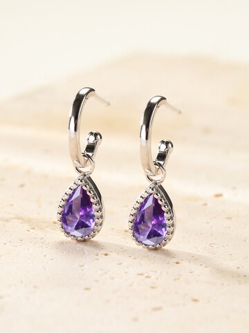 Hey Happiness Ohrringe 'February Birthstone' in Silber