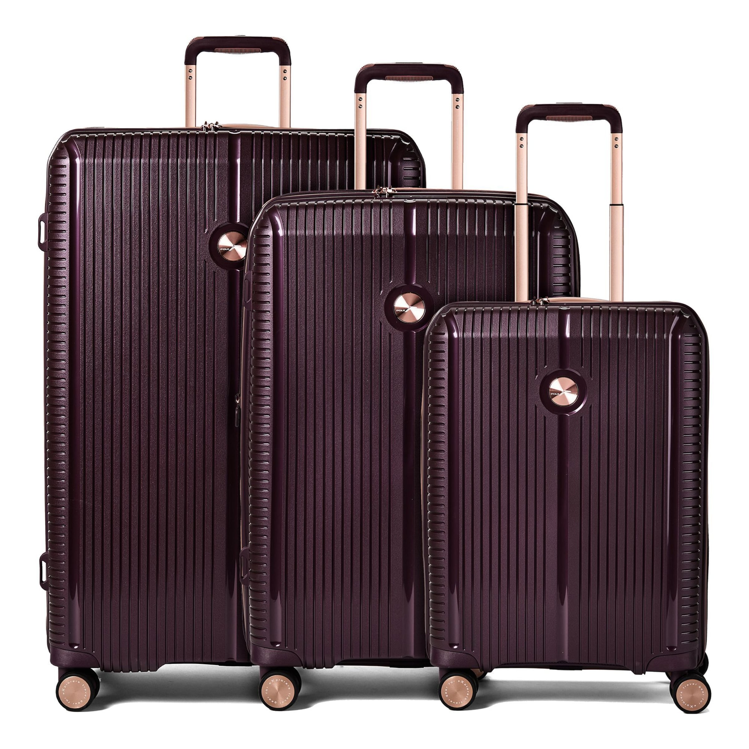 Polestream (STRZ) Suitcase Set 'Paris ' in Purple: front