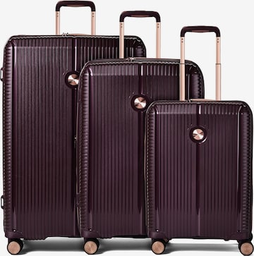 Polestream (STRZ) Suitcase Set 'Paris ' in Purple: front