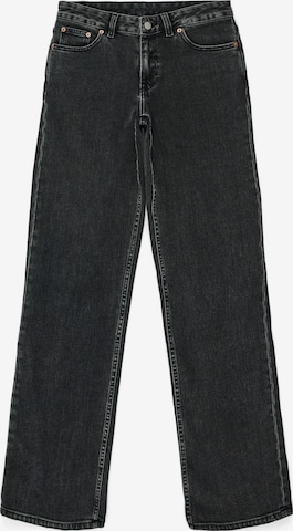 Dr. Denim Regular Jeans 'Addy Mid Straight' in Zwart: voorkant