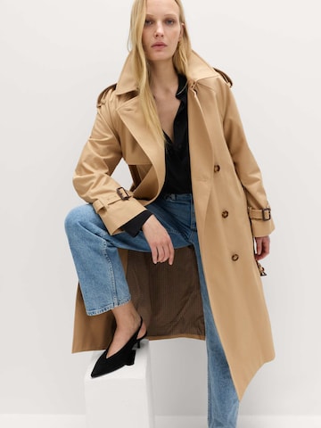 Manteau mi-saison Marks & Spencer en marron : devant