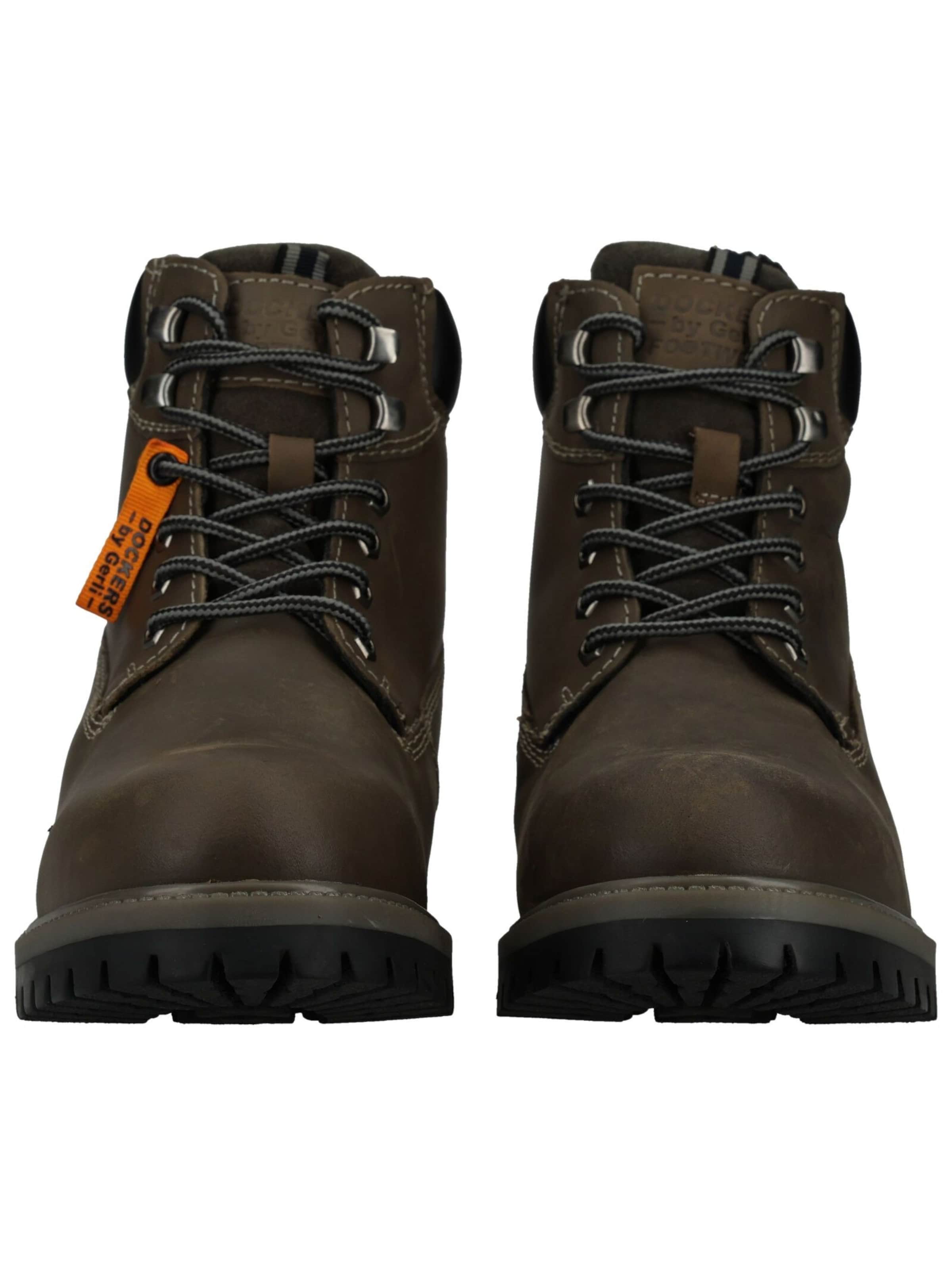 Boots stringati di Dockers by Gerli in verde: frontale