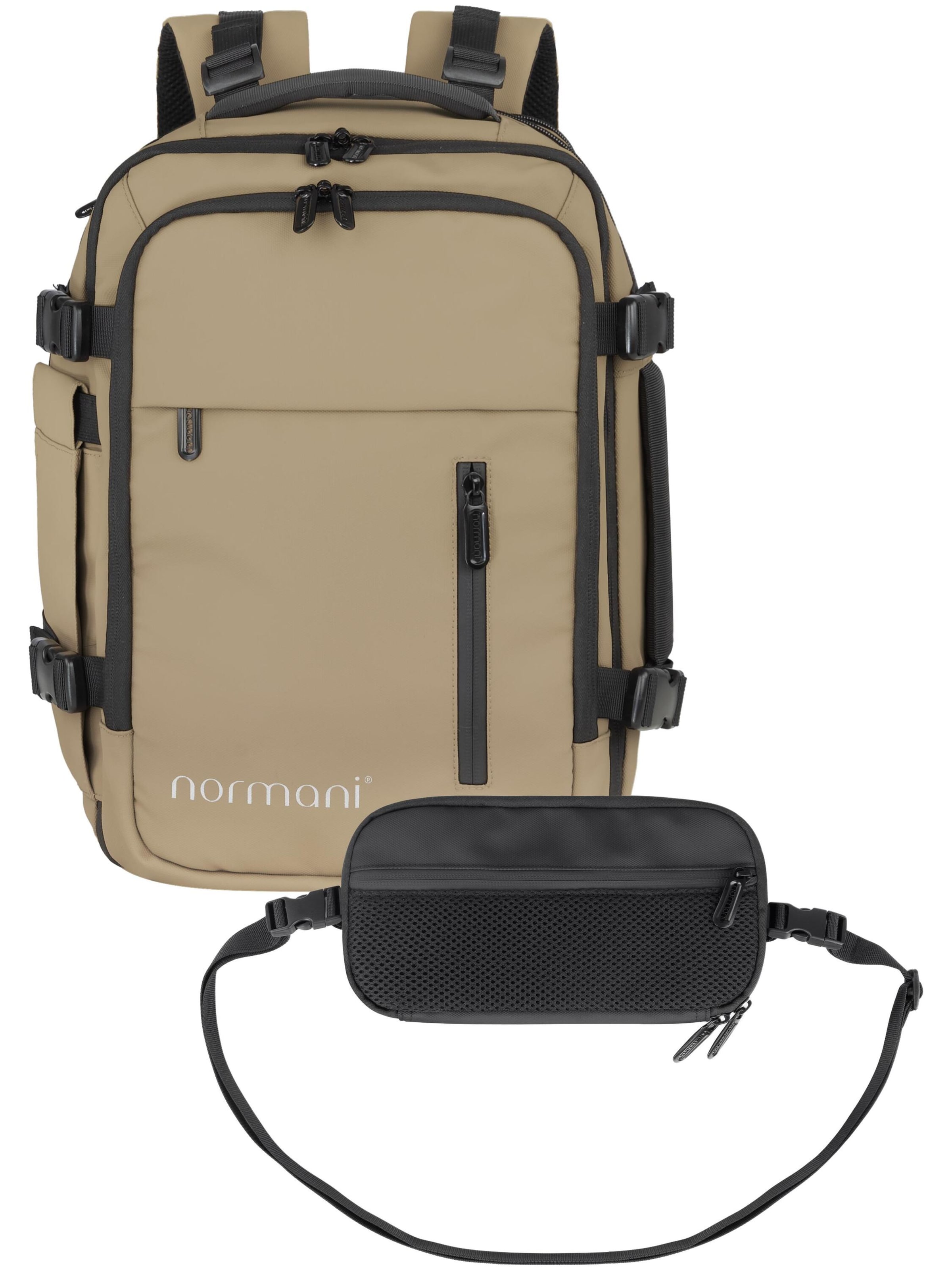 normani Rucksack 'Nikaho' in Beige: Vorderseite