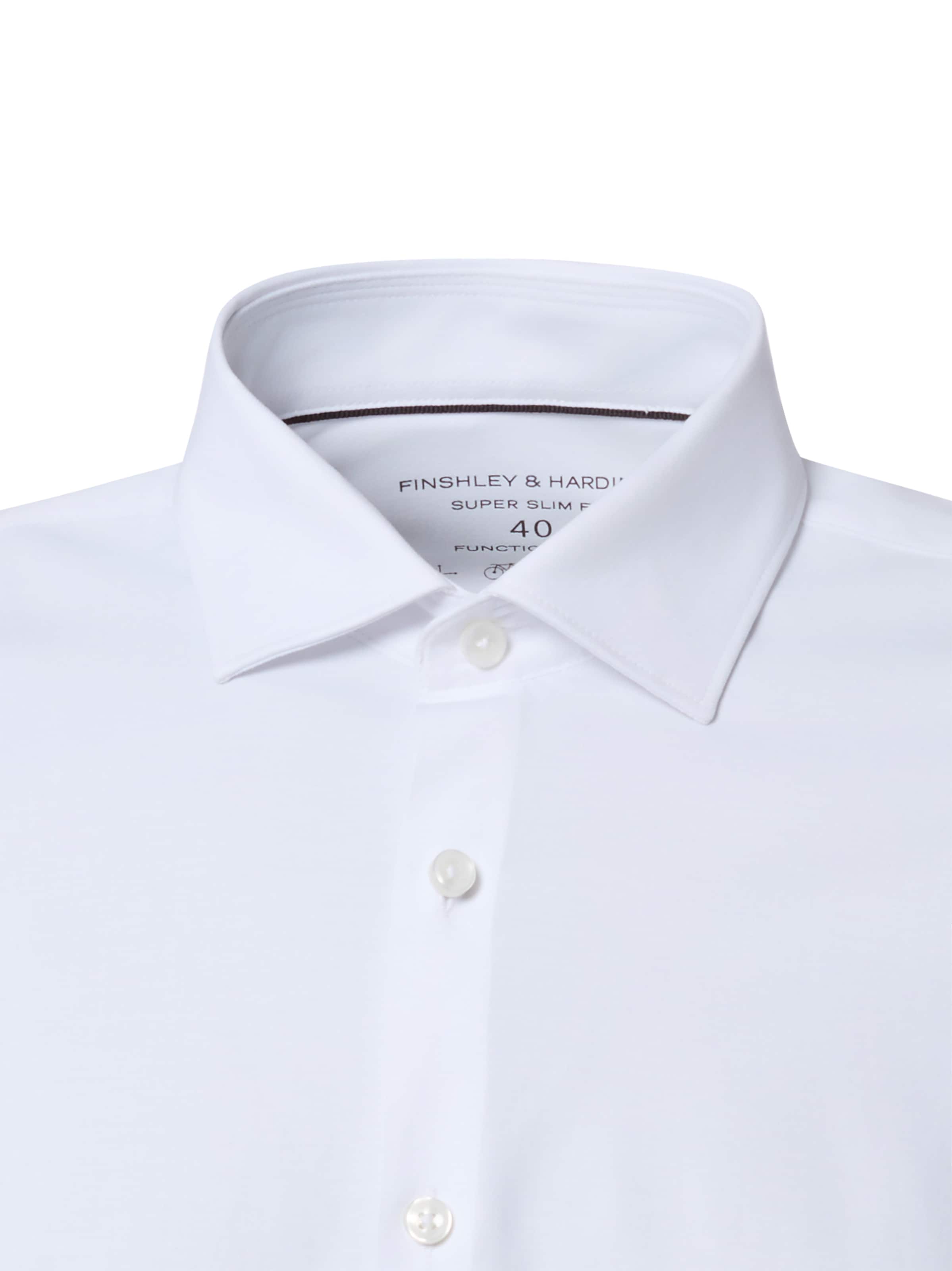Finshley & Harding Super slim fit Zakelijk overhemd in Wit