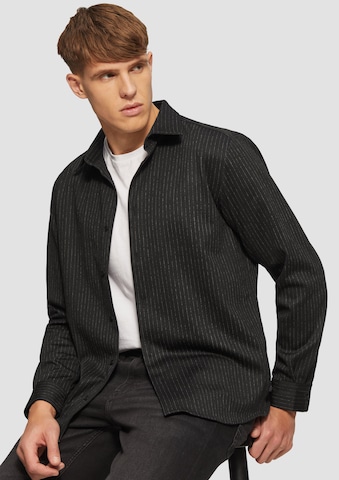 s.Oliver Regular fit Button Up Shirt in Black