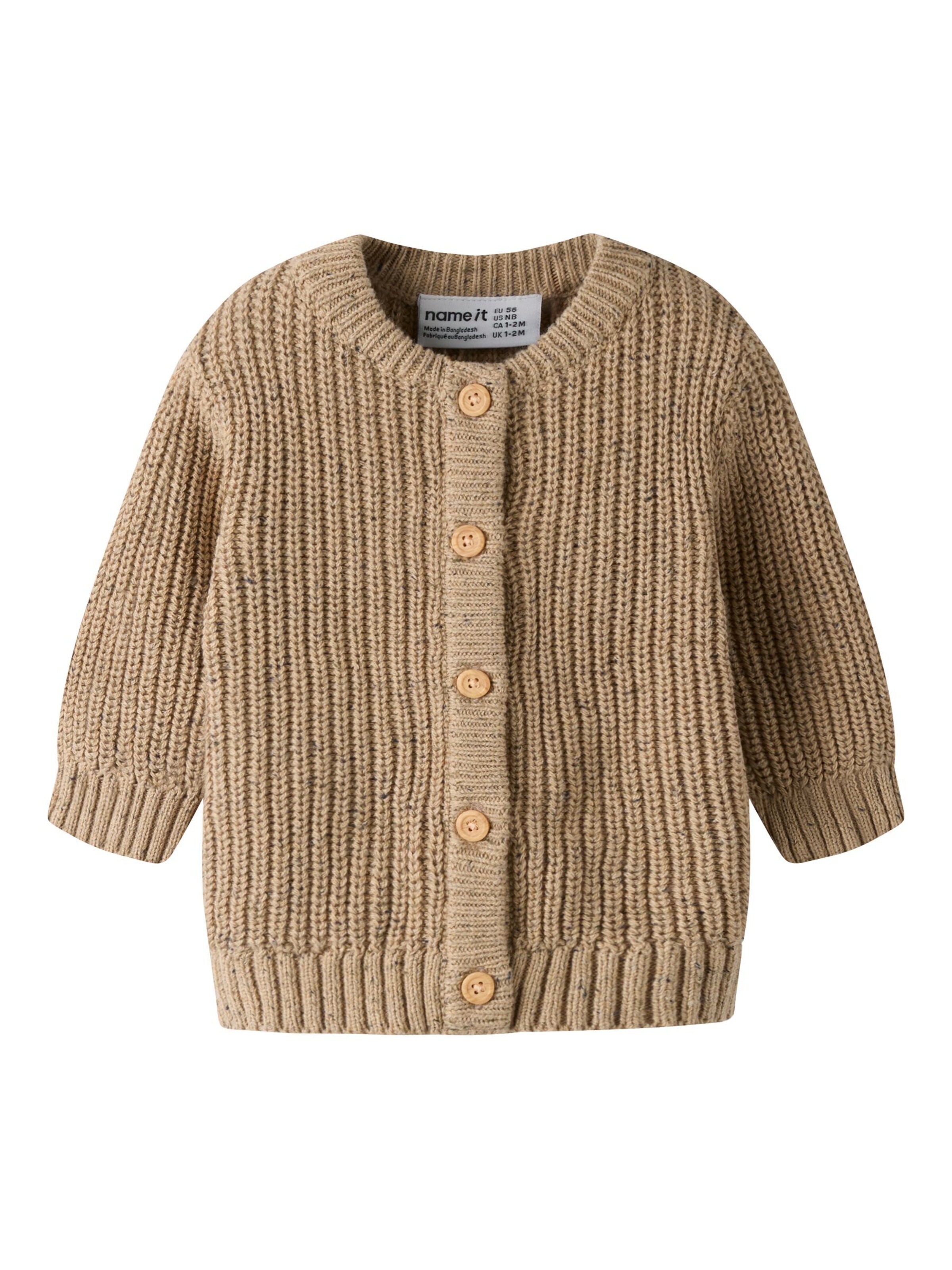 NAME IT Knit cardigan 'NBMNORMAN' in Brown: front