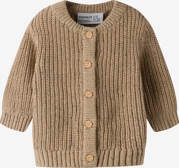 NAME IT Knit cardigan 'NBMNORMAN' in Brown: front