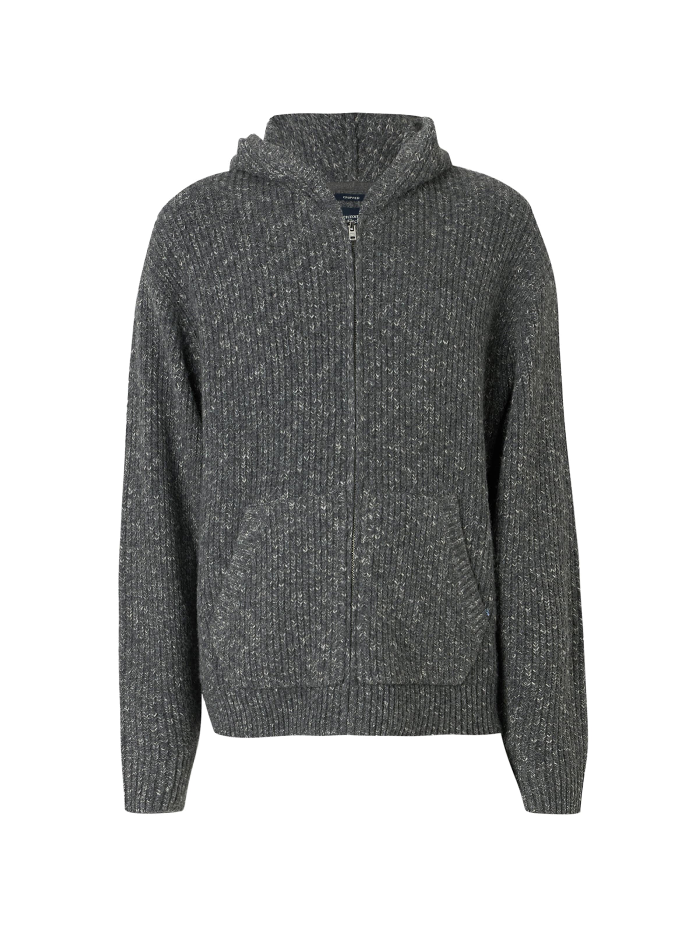 Abercrombie & Fitch Πλεκτή ζακέτα σε γκρι: μπροστά