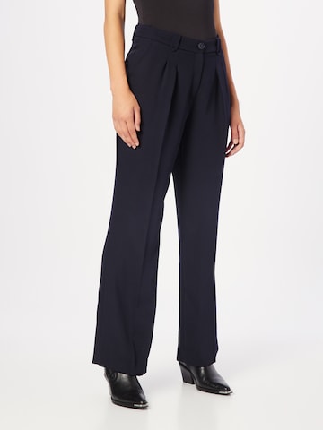 MORE & MORE Wide leg Pleat-Front Pants in Blue: front