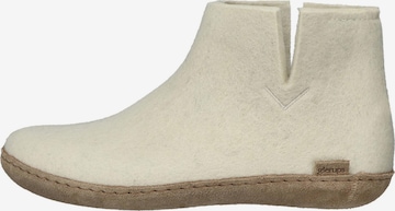 Glerups Huisschoenen 'Ledersohle' in Wit: voorkant
