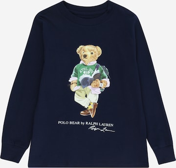 Tricou de la Polo Ralph Lauren pe albastru: față