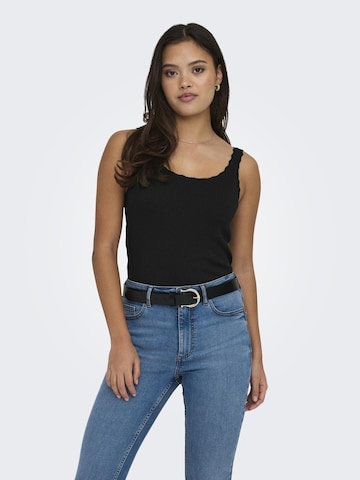 ONLY Knitted Top 'GEMMA' in Black: front