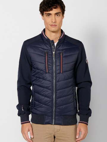 Veste mi-saison KOROSHI en bleu : devant