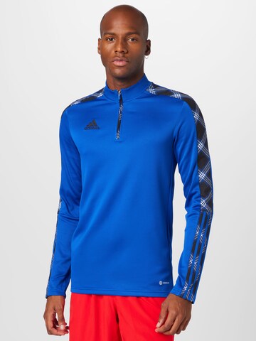 ADIDAS SPORTSWEAR Performance Shirt 'Tiro Fleece Mid-Layer' in Blue: front