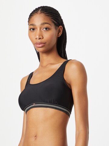 BRUNOTTI Bralette Athletic Bikini Top 'Korola' in Black: front