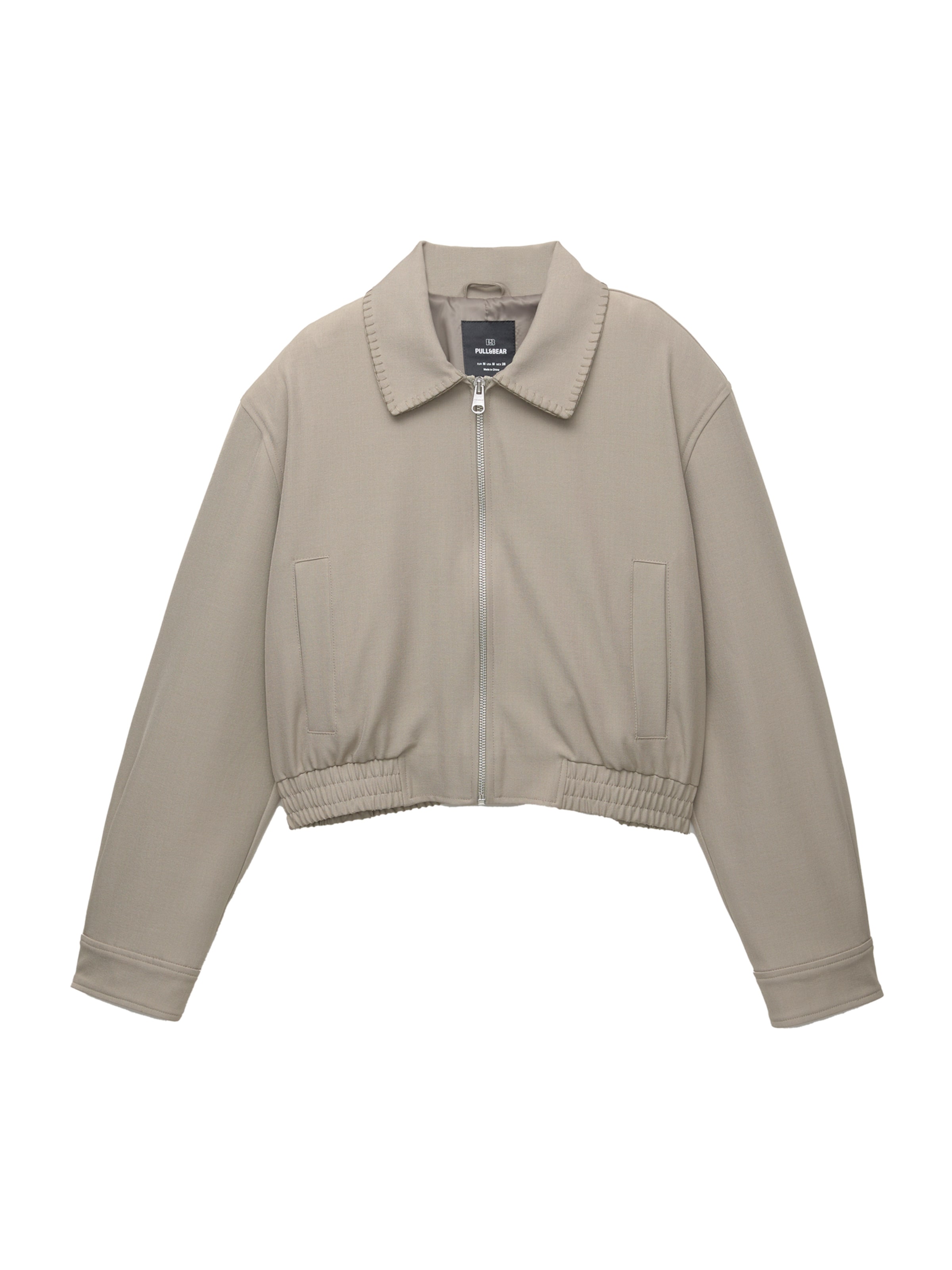 Pull&Bear Overgangsjakke i mørkebeige, Produktvisning