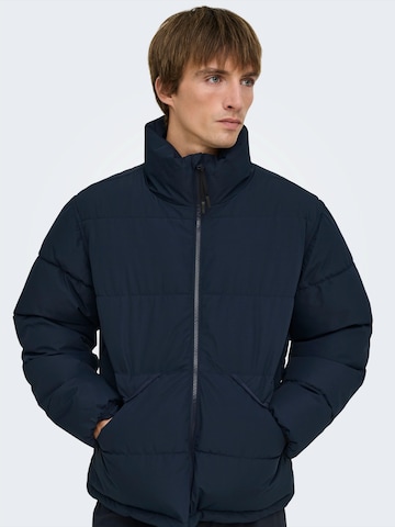 Only & Sons Zimska jakna 'ONSPACK' | modra barva
