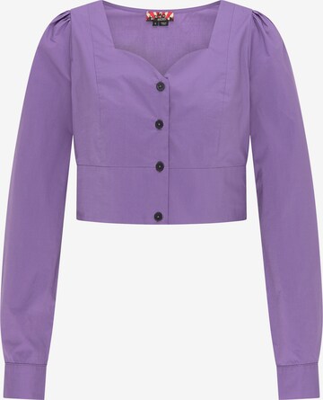 myMo ROCKS Blouse in Purple: front