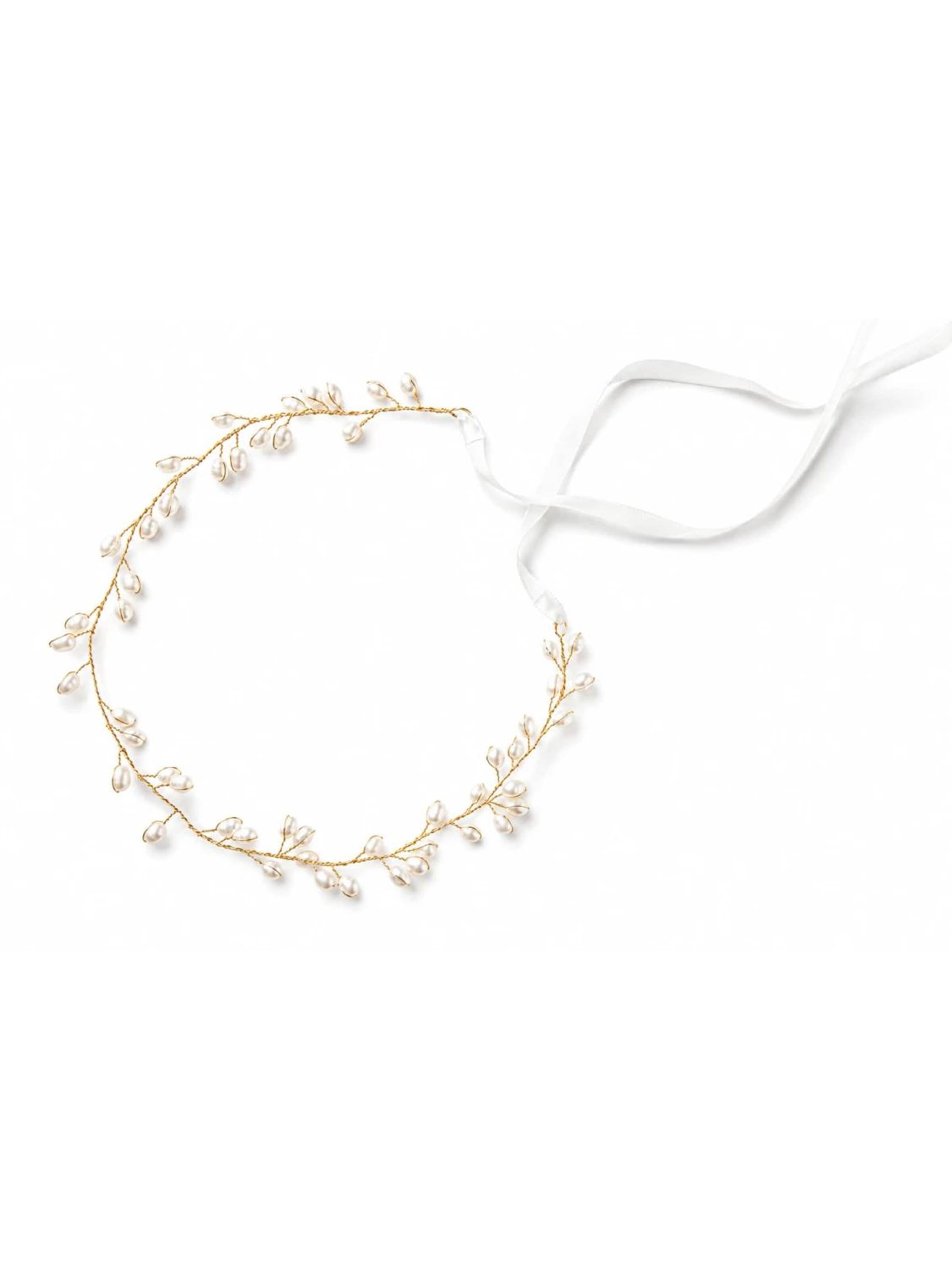 Sally Jane Bridal Haarschmuck 'Dinja'‌‌‌‌‌‌‌‌‌‌ in Gold: Vorderseite