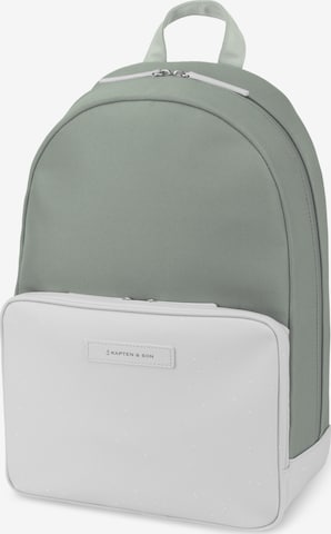 Kapten & Son Backpack 'Vardo Muted Sage Sprinkled' in Grey: front