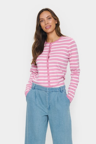 SAINT TROPEZ Strickjacke in Pink: Vorderseite