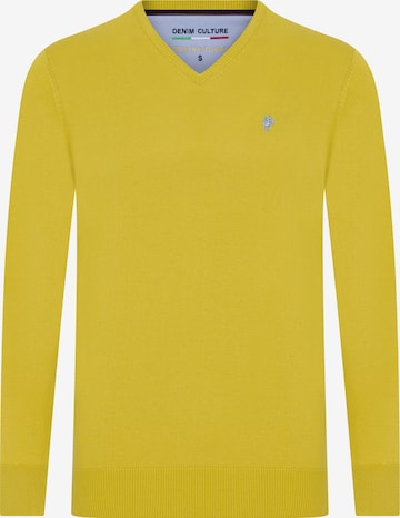 DENIM CULTURE - Pullover 'Simon' em amarelo: frente