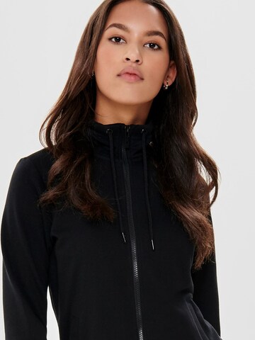 ONLY PLAY Athletic Zip-Up Hoodie in Black