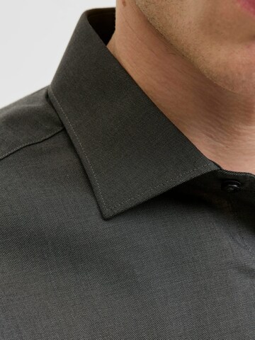 JACK & JONES Comfort fit Button Up Shirt 'Blaparker' in Grey