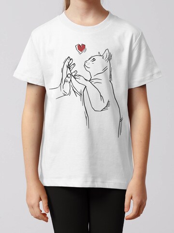 watabout.kids T-Shirt 'Cathand' in Weiß