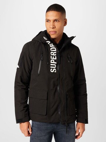 Superdry Funkcionalna jakna 'Ultimate SD' | črna barva: sprednja stran