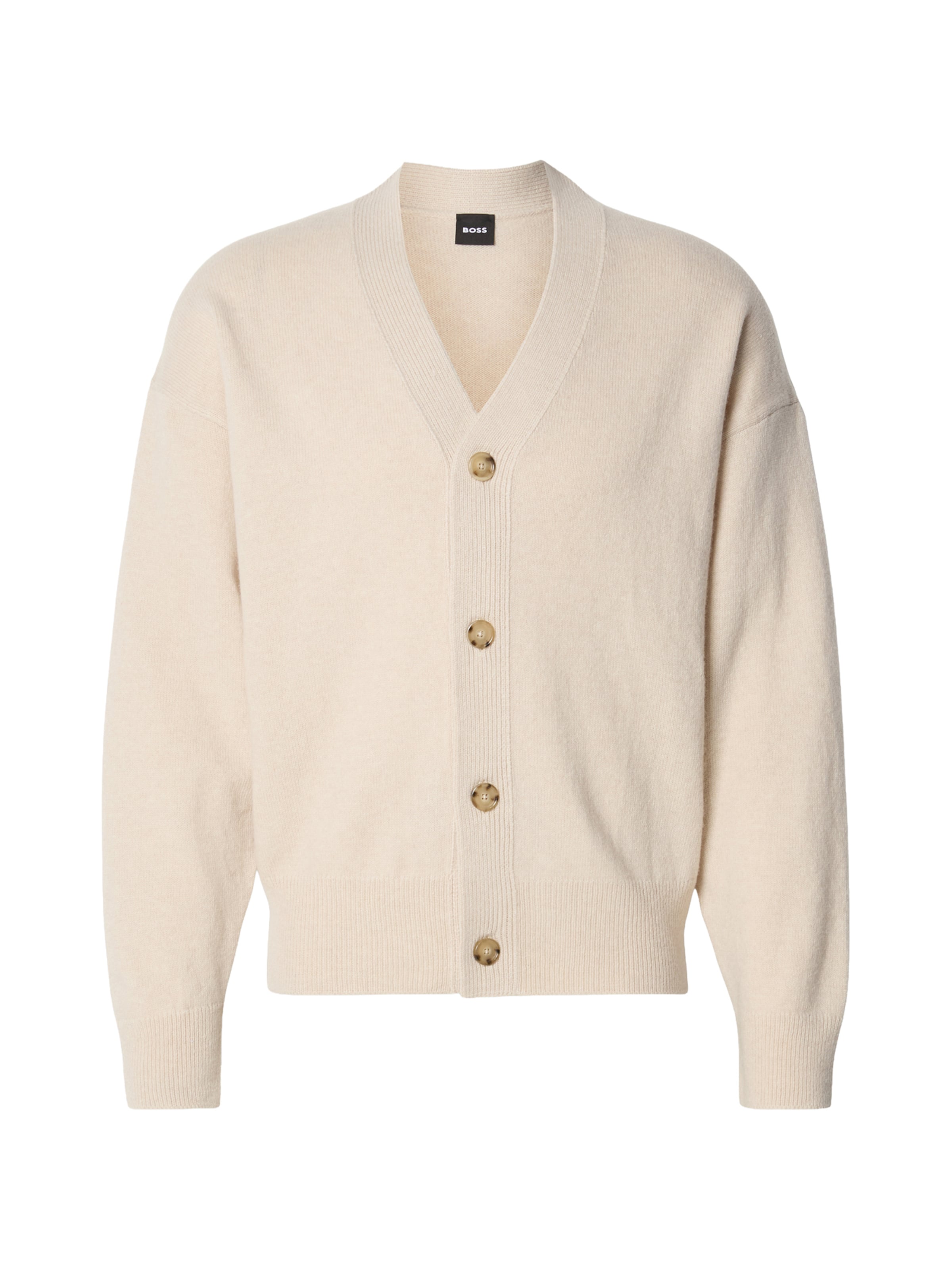 BOSS Knit Cardigan 'C-Ucone' in White: front