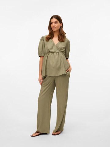 MAMALICIOUS Wide leg Trousers in Green